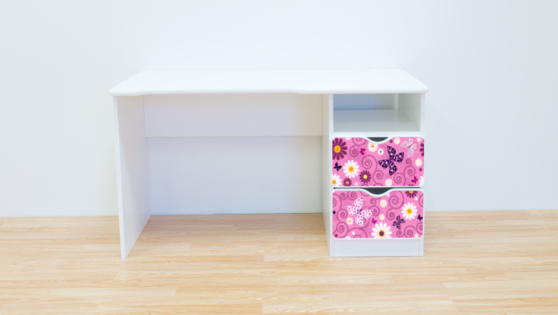 Becks písací stolík pravý PinkRed